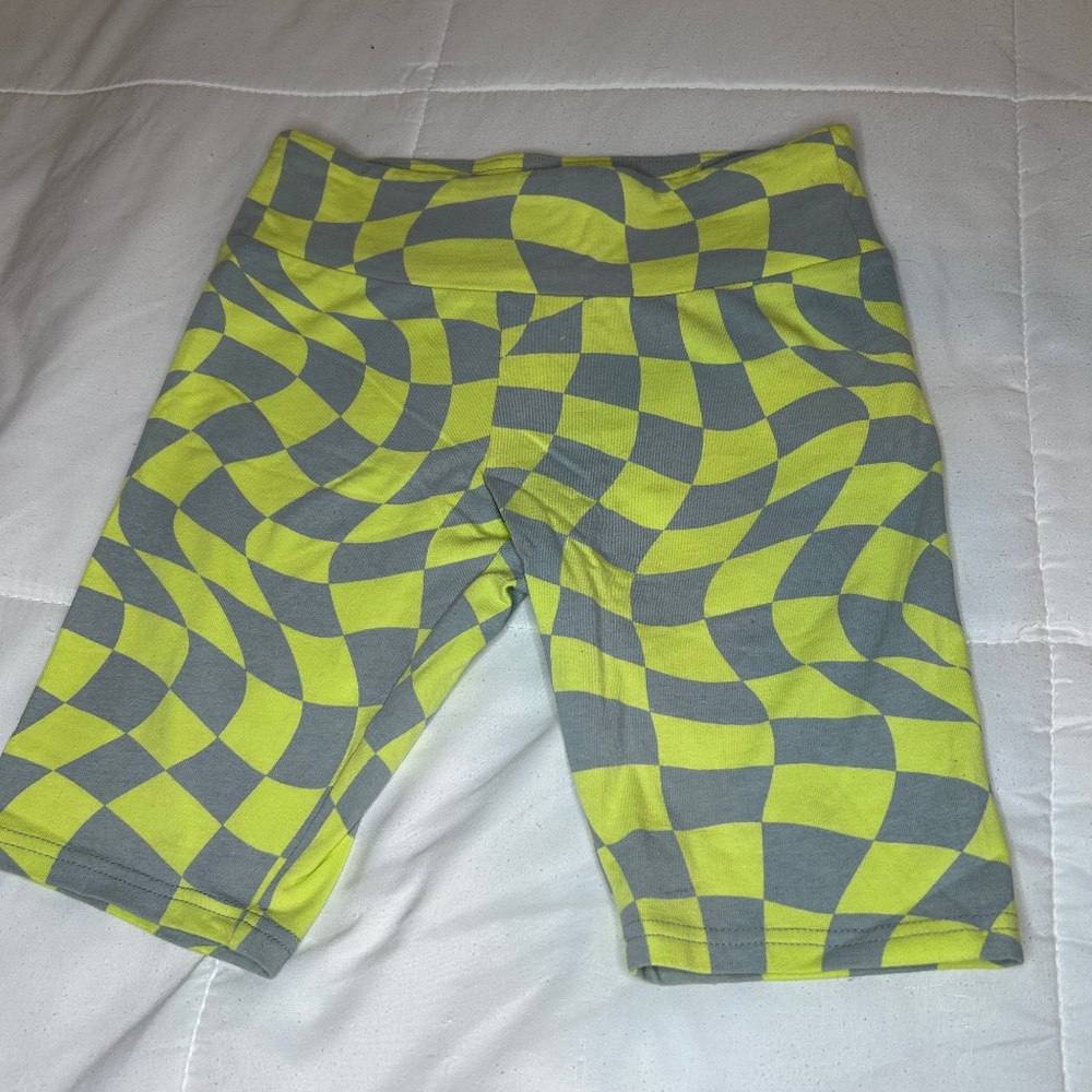 Checkered Biker Shorts